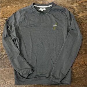 Peter Millar Charcoal Long Sleeve Tee